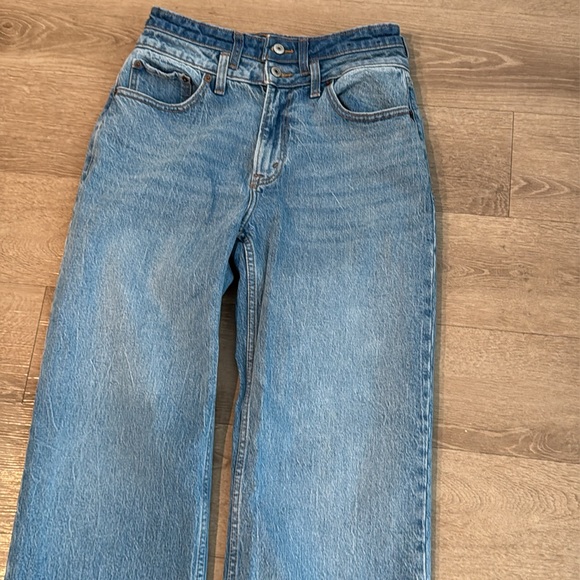 Abercrombie & Fitch Curve Love HighRise 90s Relaxed Jean Med Double Waistband 27 - Picture 7 of 11